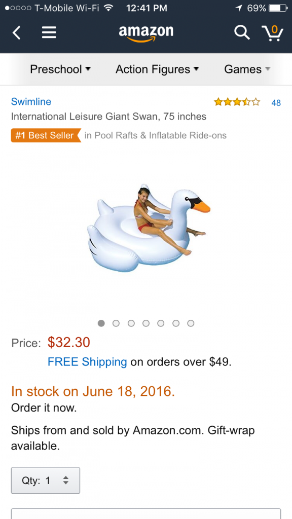 Amazon App Product Detail Page