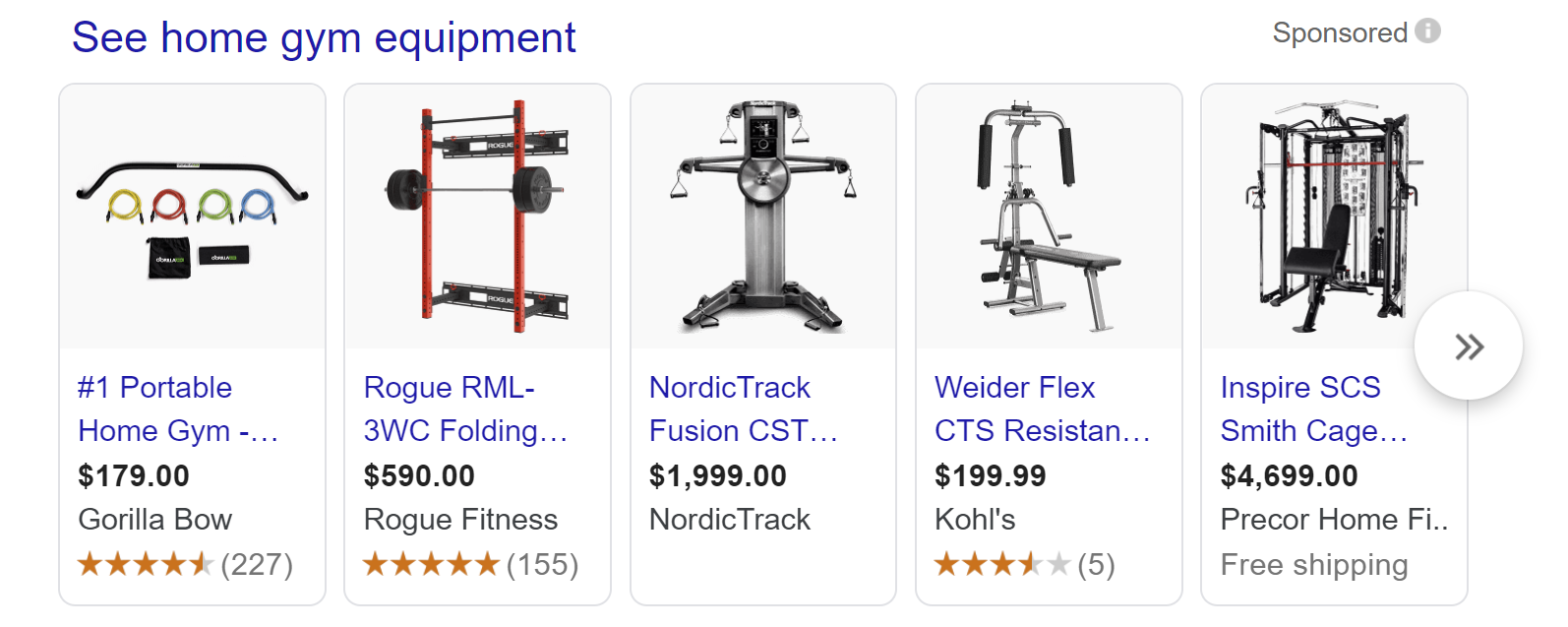 google shopping ads example