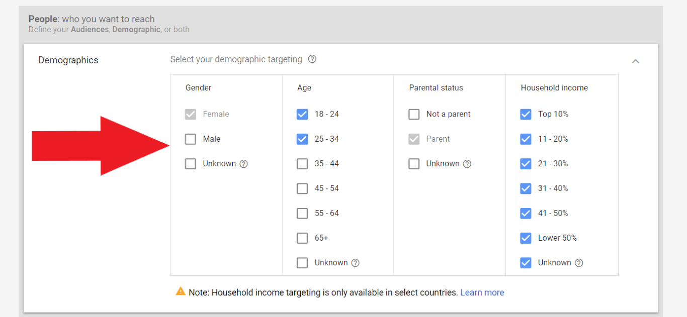 google adwords youtube demographic targeting